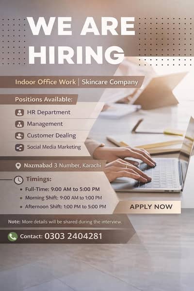 agent need from some male female office staff