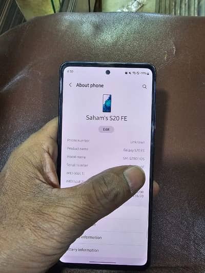 Samsung S20 Fe Good condition 8GB 128GB all ok Seald dual sim approved