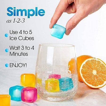 Reusable Ice Cubes Colorful Chilling Squares Stones Filled With Pure Water Non Diluting Ice Cubes For Drinks