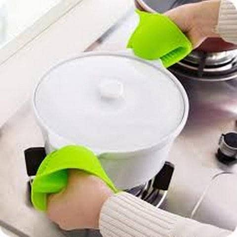 Mini Silicone Oven Mitts - Heat-Resistant Cooking Grips (1 Pair)