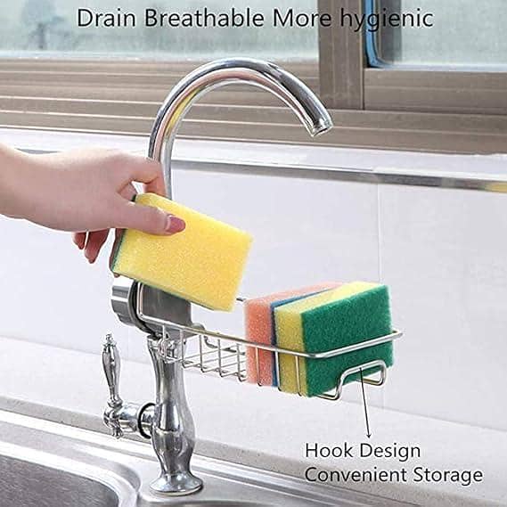 Heavy Duty Stainless Steel Kitchen Sink Faucet Shelf