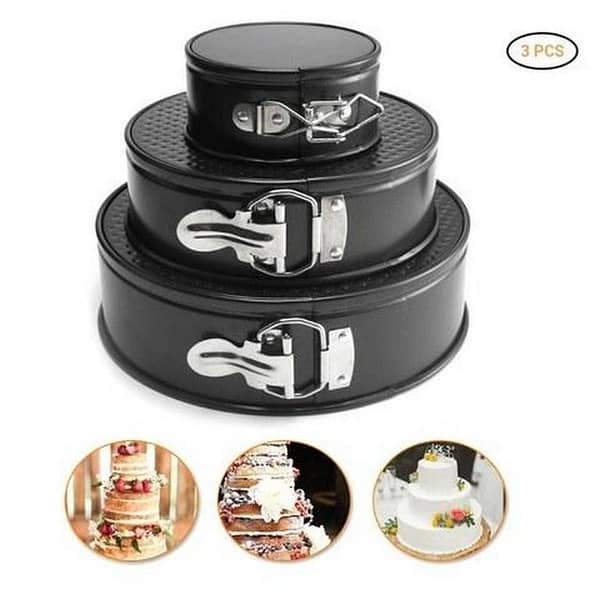 Baking Pans 3 Pcs set Metal Cake Baking Pan Round Shaped Non Stick Oven Baking Trays Cake Mold Bakeware Baking Tools