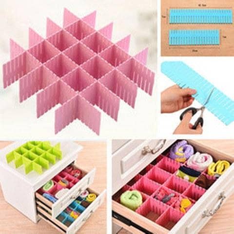Drawer shelf DIY plastic drawer grid separator drawer divider partition storage organizer underwear socks makeup Clapboard