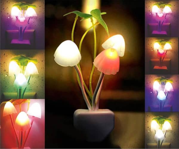 LED Mushroom Night Light with Automatic On/Off Feature