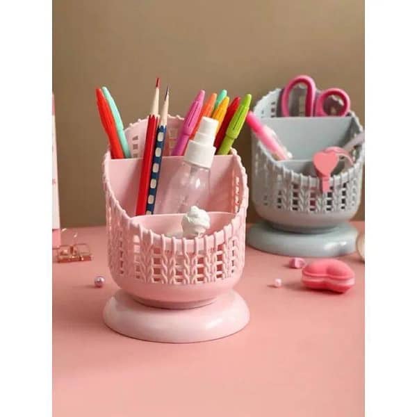 Creative Storage Tube Organizer for Desks and Remote Controls