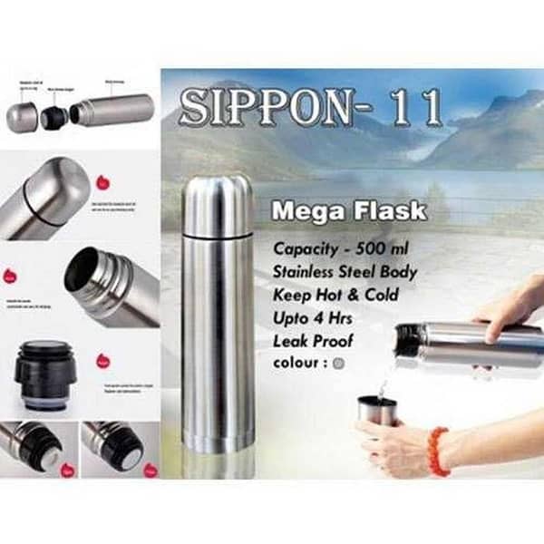 Vacuum Thermos Flask Stainless Steel Bottle - Multicolour
