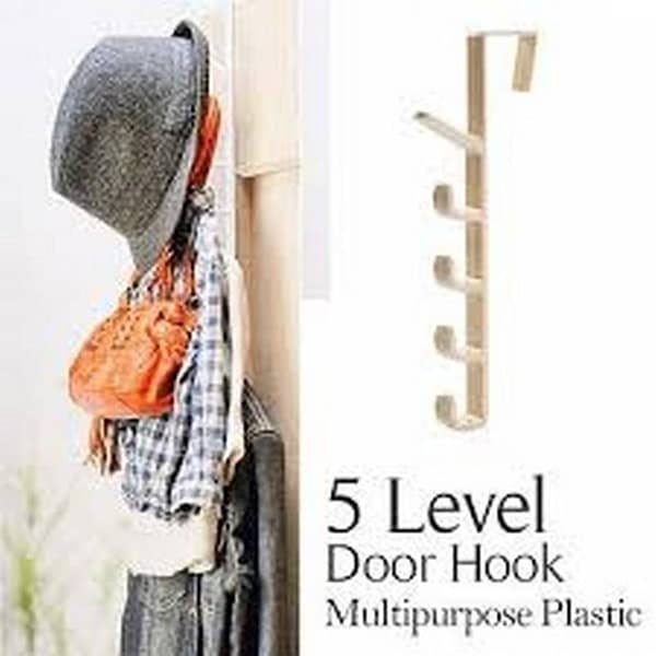 Five Hook Wall Door Hanger with 5kg Capacity