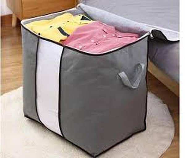 Cotton Quilt Storage Bags - Portable Anti-Dust Organizer for Wardrobe and Clothes
