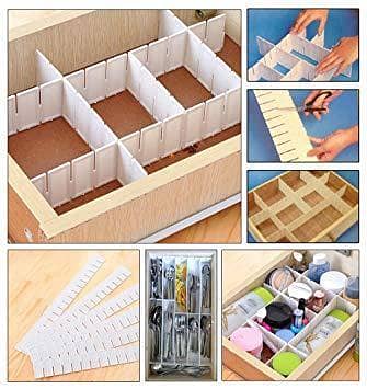 Home Grid Drawer Divider by Fabulous! Plastic Storage Organizer for Household Necessities