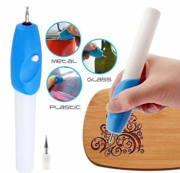 Electric Engraver Pen for Carving Metal, Plastic, Glass, Wood, and Leather - Carving Tools and Supplies