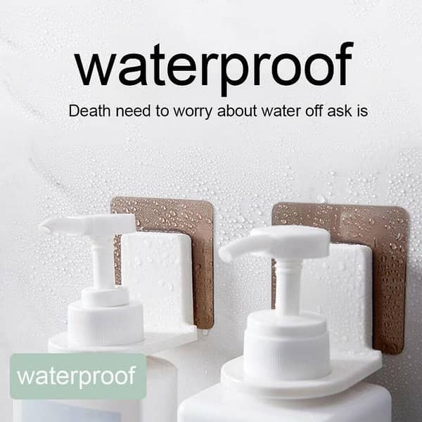 Wall-Mounted Shampoo and Soap Bottle Holder for Bathroom and Kitchen