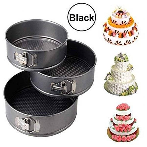 3 pcs Non Stick Round Shape Cake Moulds