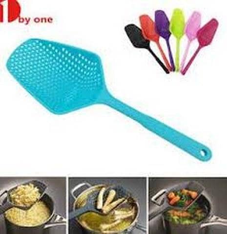 New Strainer Plastic Spoon Slotted Drain Water - Multicolor