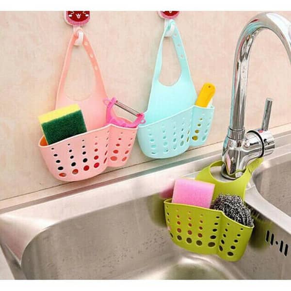 Wonderlife Wheat Fiber Kitchen Sponge Drain Holder and Storage Rack