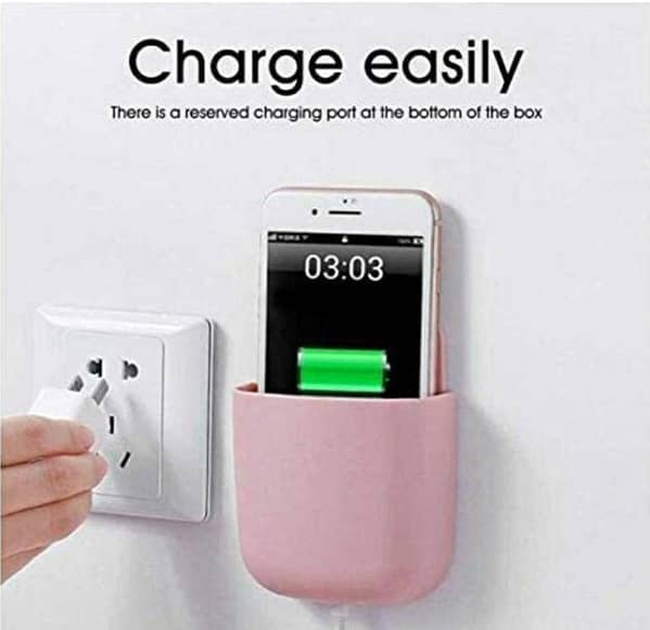 Wall-Mounted Storage Case for Remotes, Toothbrushes, and Mobile Phone Chargers