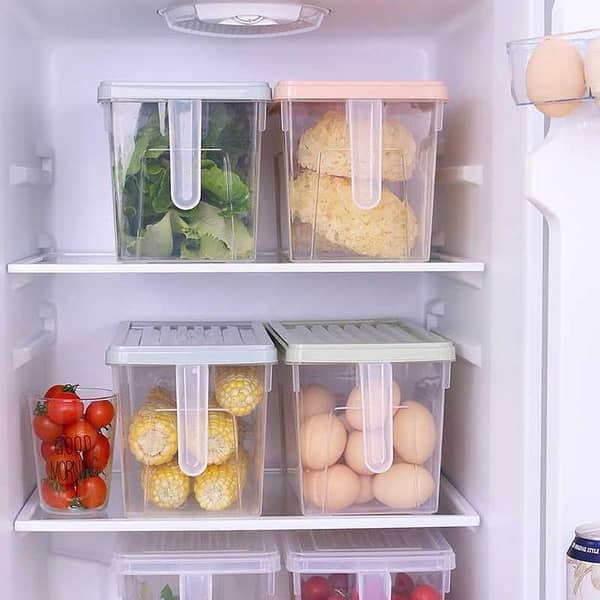 Storage Baskets for Refrigerators, Kitchens, and Picnics - New Plastic Handle Baskets for Fruits, Vegetables, and More