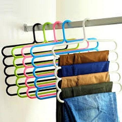 New 5-Layer Multi-Purpose Trousers Hanger for Pants, Belts, Towels & Clothes - 1PC Closet Space Saver