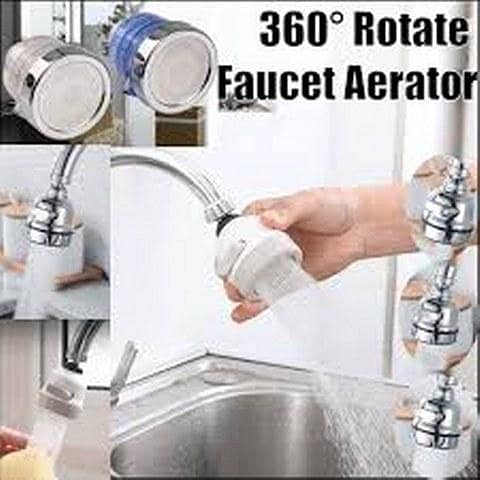 Adjustable 3 Modes 360° Rotating Kitchen Faucet Aerator for Water Saving