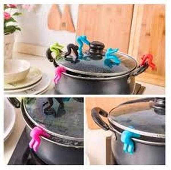 Creative 2Pcs Kitchen Gadgets Raise The Lid Overflow Device Stent for Kitchen Tools Pot cover overflow Home Kitchen Accessories