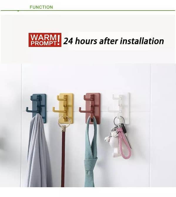 Heavy Duty Clear Sticky Hook for Wall, Ceiling, and Door in Bathroom and Kitchen