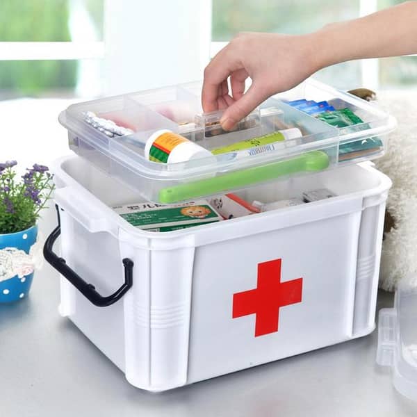Large Family Medicine Box Plastic Multi - layer First Aid Kit Health Box Medicine Storage Box Household Medical Box