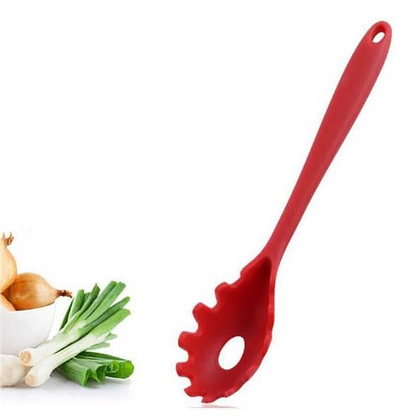 Silicone Pasta Noodle Spoon Pasta Scoop Colander Noodle Spaghetti Ladle Slot Spoon Nylon Colander Kitchen Gadget Eco Friendly