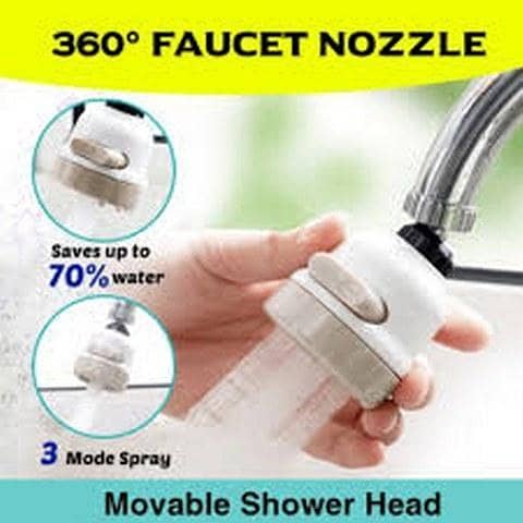 Adjustable 360-Degree Rotatable Water-Saving Kitchen Faucet Filtered Diffuser Nozzle with 3 Modes