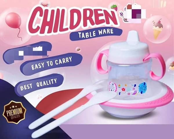 Set of 4 Baby Feeding Suction Bowls