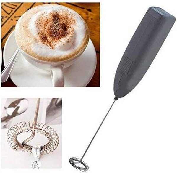 Handheld Electric Milk Frother and Egg Beater for Cappuccinos, Coffee, and More