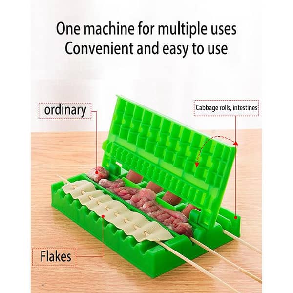 Barbecue Stringer Skewers Kebab Maker Box Machine Beef Meat Vegetable String Grill Barbecue Kitchen Accessories BBQ Gadget