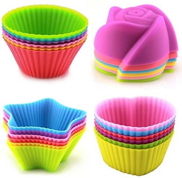 Silicone Round/Square/Star Shape Cupcake Mold Muffin Baking Mold Tools Bakery Pastry Tools Bakeware Kitchen - 6 Pcs