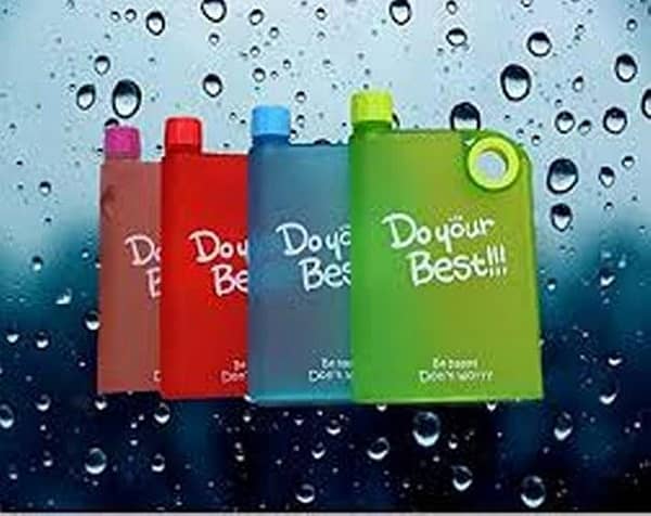 Portable Ultra Slim Stylish Note Book Water Bottle Do your Best!