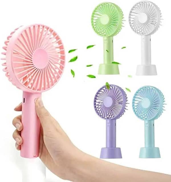 Portable USB Mini Handheld Fan - Rechargeable, Quiet, and Compact for Office and Travel
