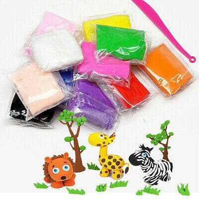 Play-dough Drying Kid Casting Tool, Soft Plasticine Toy Polymer Clay 12 Pcs