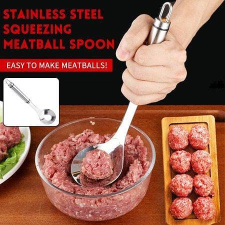 Meatball Spoon Non-Stick Meat Spoon Maker with Stainless Handle Spoon Scoop Meatballer Spoons for Kitchen