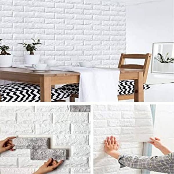 Self-Adhesive 3D Brick Wallpaper Stickers for Living Room and Bedroom