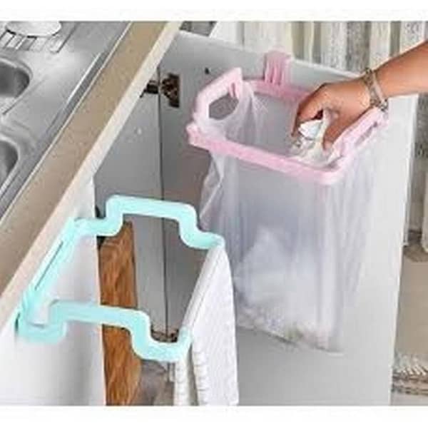 Hanging Garbage Bags Rack Stand Storage Kitchen Holder Cupboard Drawer Door Waste Bin Bucket Dustbin 18.5*14*4.5cm