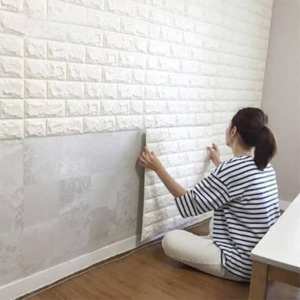 Self-Adhesive 3D Brick Wallpaper Stickers for Living Room and Bedroom