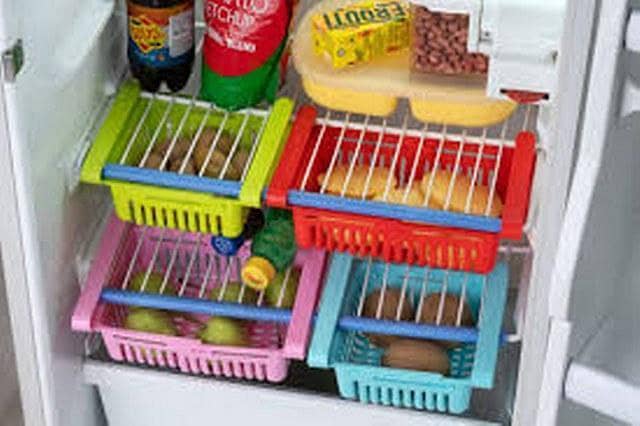 Adjustable Kitchen Container Box for Refrigerator and Freezer Organization