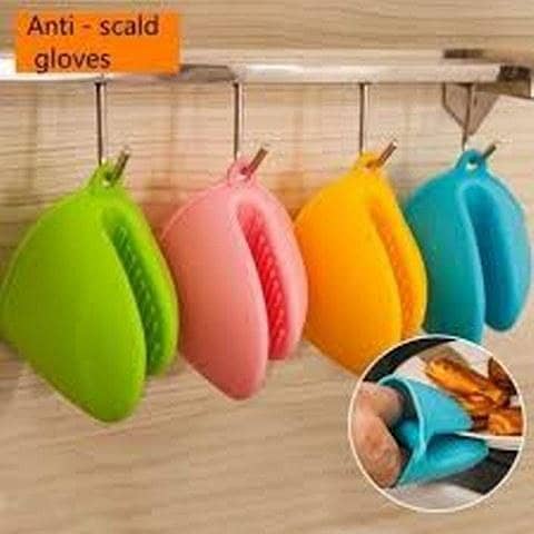 Mini Silicone Pot Holder Mitts – Heat Resistant Cooking Grips (Pair of 2)