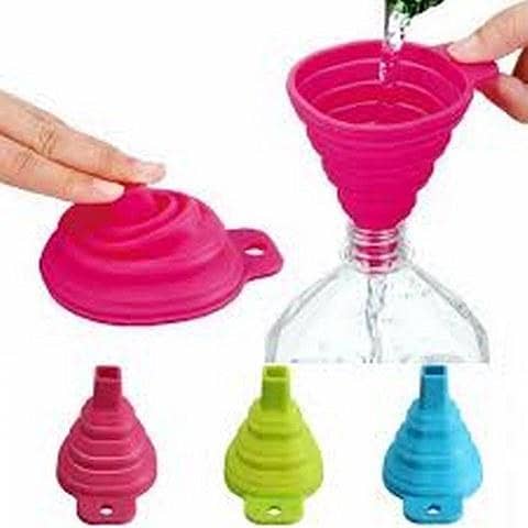 Foldable Silicone Funnel by Handy - Collapsible and Space-Saving