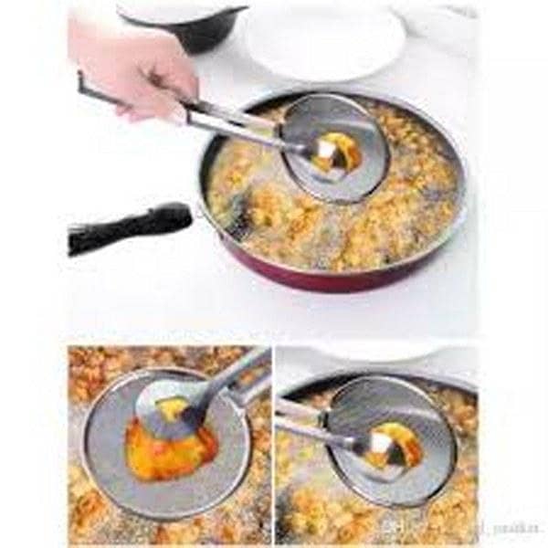Imported Multi-functional 2 in 1 Fry Tool Filter Spoon Strainer With Clip,Oil Frying BBQ Filter Stainless Steel Mesh Strainer Kitchen Tool Frying Mesh Colander Quick Strain Stainless Steel Tong Colander