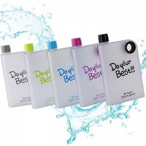 Portable Ultra Slim Stylish Note Book Water Bottle Do your Best!