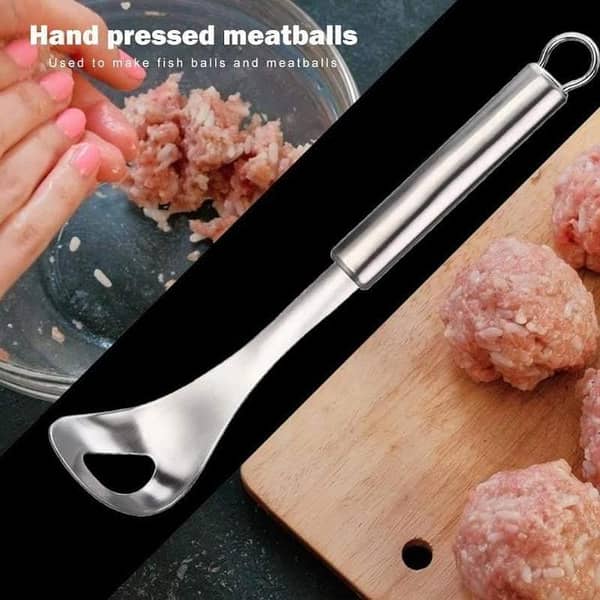 Manual Extrusion Ball Spoon Stainless Steel Meatball Maker Household Kitchen Fish/Chicken Ball Mold