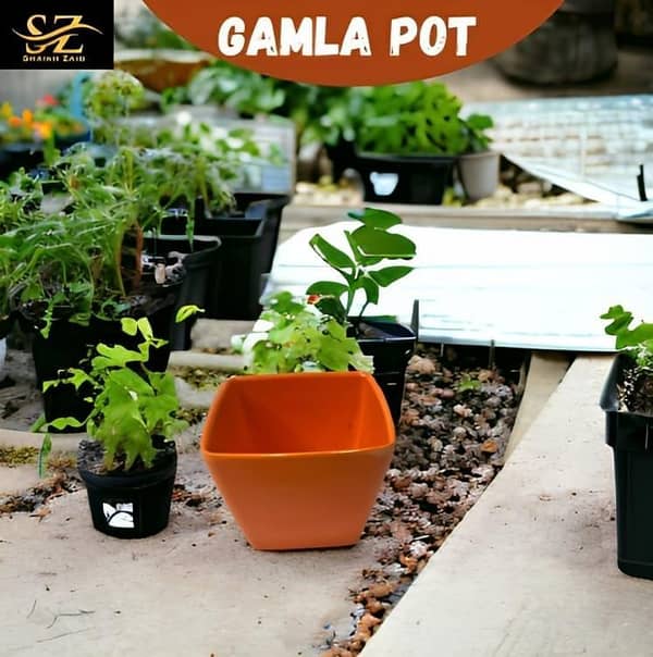 Set of 2 Melamine Flower Pots for Home and Garden Decoration