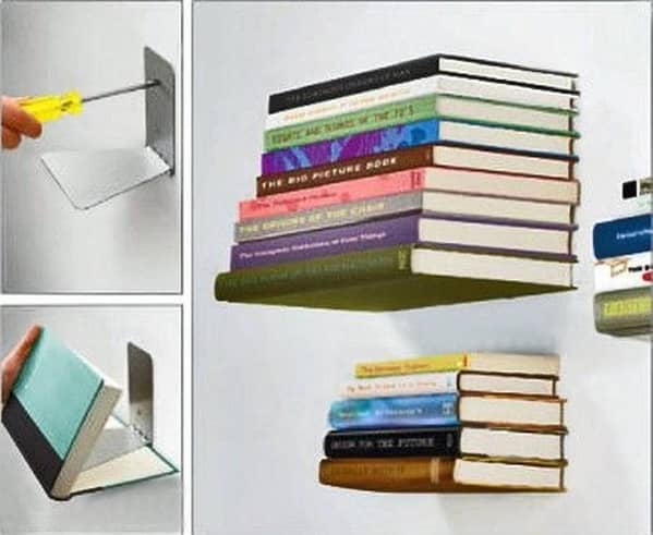 Wall-mounted Book Rack and Organizer for Efficient Book Storage