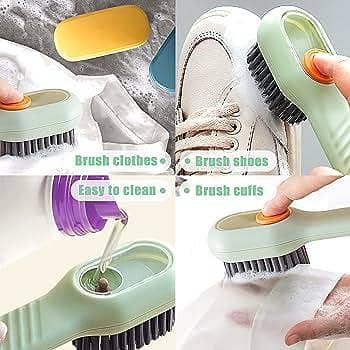 Multifunctional Liquid Shoe Brush, Shoe Brush with Store Laundry Liquid and Soft Bristles Shoe Brush, Home Cleaning