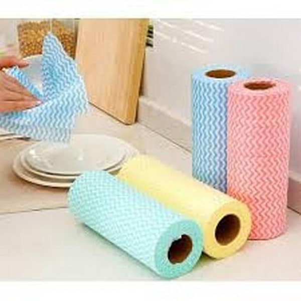 Multipurpose Non-Woven Kitchen Cleaning Wipes Cloth Roll for Kitchen, Bathroom Washing Disposable Cloth