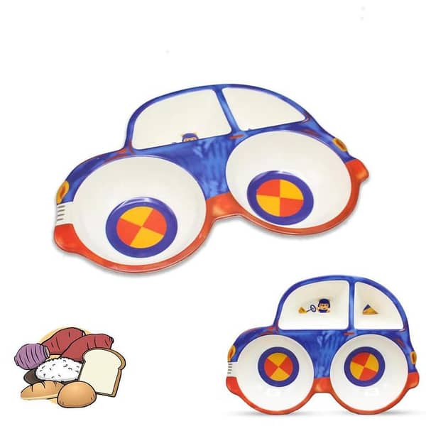 Car Dinnerware Divided Plate for Kids Meal
