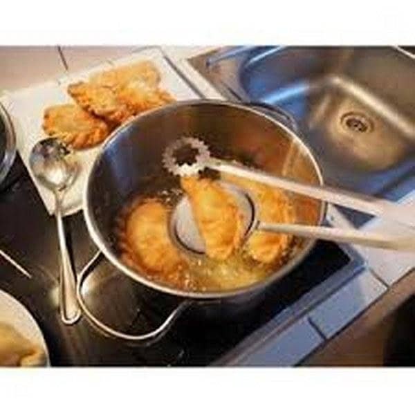 Multi-functional 2 in 1 Fry Tool Filter Spoon Strainer With Clip,Oil Frying BBQ Filter Stainless Steel Mesh Strainer Kitchen Tool